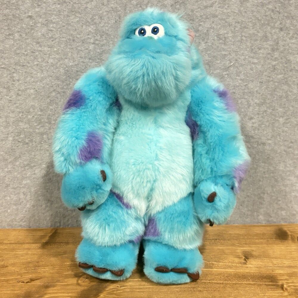 Disney Store Monsters Inc Sulley Plush 12" Blue Fuzzy Stuffed Animal Toy kidcore